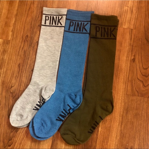 PINK Victoria's Secret Other - Bundle of 3 Victoria's Secret PINK Knee High Socks